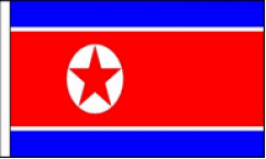 North Korea Hand Waving Flags